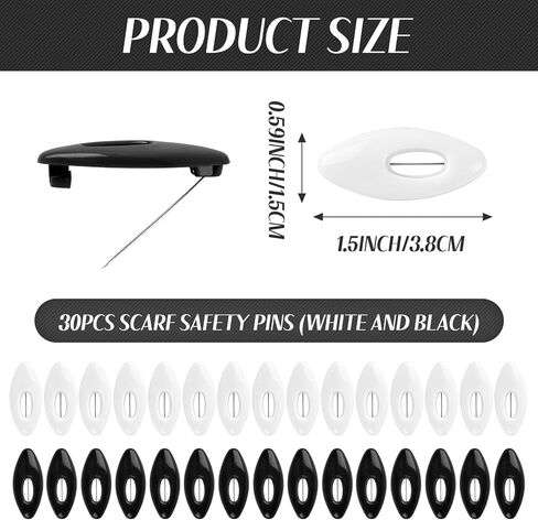 Hanycon Multicolor Scarf Safety Pins, Set of 30 in Kuwait