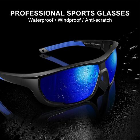 CARFIA Polarized Sports Sunglasses for Men and Women TR90 Lightweight Cool Frame Driving Cycling Running Fishing Eyewear in Kuwait