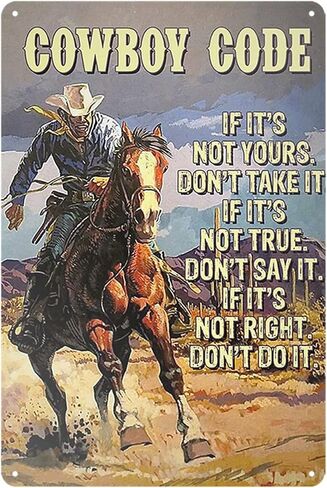 5pcs Vintage Western Cowboy Tin Sign Retro Western Wall Art Poster Garage Shop Man Cave Bar Home Wall Decoration 8 X 12 Inch in Saudi Arabia