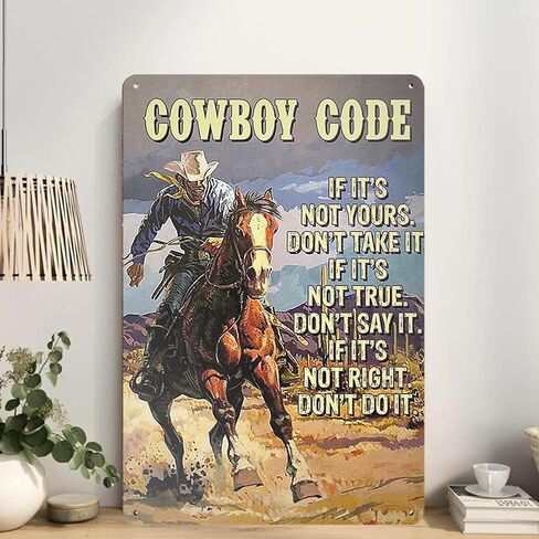5pcs Vintage Western Cowboy Tin Sign Retro Western Wall Art Poster Garage Shop Man Cave Bar Home Wall Decoration 8 X 12 Inch in Saudi Arabia
