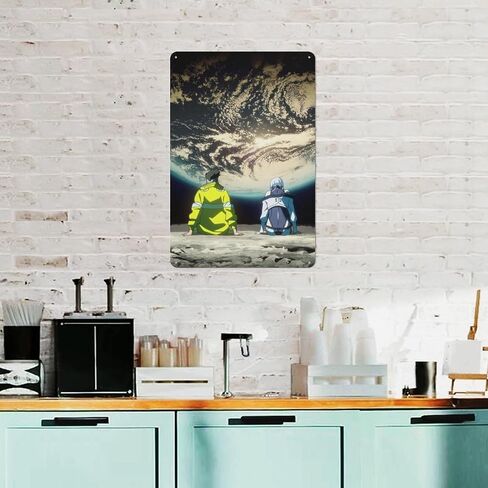 Generic Cyber ​​2077 Edgerunners Anime Room Decor - علامات معدنية جدار الفن لوحة الديكور لبار حانة المرآب المنزل ملصق 12 × 8 بوصة اللاعب in Saudi Arabia