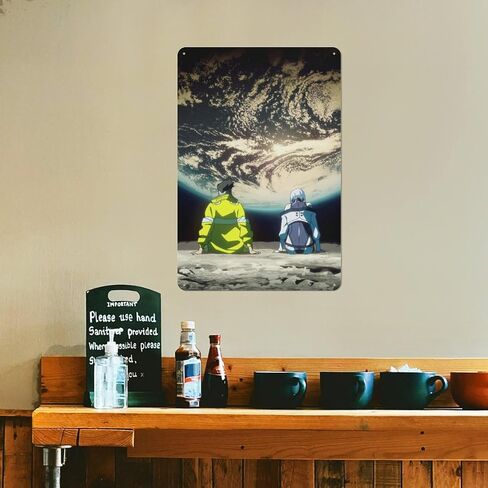Generic Cyber ​​2077 Edgerunners Anime Room Decor - علامات معدنية جدار الفن لوحة الديكور لبار حانة المرآب المنزل ملصق 12 × 8 بوصة اللاعب in Saudi Arabia