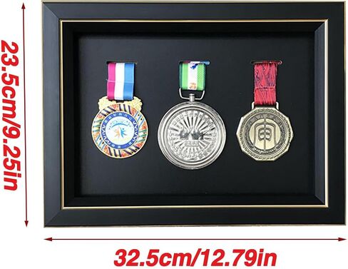 Medal Display-Medal Display Box-3D Medal Box Photo Frame Marathon Medal Display Stand, Triathlon, Football Gymnastics, All Sports Medal Badge (8*6in) (8*6in) in Saudi Arabia