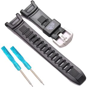 RCNZWQB Rubber Watchband Compatible with PRG-130 PRW-1500 Men Sport Wrist Band