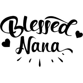 Blessed Nana Vinyl Decal Car Truck Window Wall Glass Laptop (6.5 Inches Wide, Black)