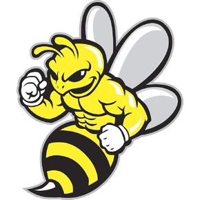 Buff Fit Buzzing Bumble Bee Cartoon Mascot Truck Car Bumper Sticker Vinyl Decal 5"