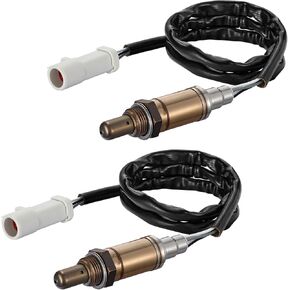 Oxygen O2 Sensor 15717 Compatible with Fo rd E150 E250 Explorer F150,Lin-coln Continental Town Car,15716,15664 Up and Downstream Replacement Oxygen Sensor for Maz-da Mercury Mountaineer,2PCS