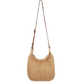 The Sak Los Feliz Crossbody Purse - Hand Crochet Women's Handbag for Everyday & Travel - Cross Body Bag With Zipper Pockets & Adjustable Shoulder Bag Strap - Bamboo