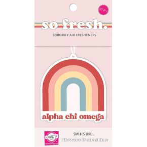 Sorority Shop Alpha Chi Omega Rainbow Air Freshener - 2/Pack - Flowers & Sunshine Scent, Hanging Air Freshener