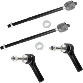 4pcs Front Suspension Kit Inner Tie Rod End Outer Tie Rod End Fit 2009 For Ford Flex 2009 For Ford Taurus 2009 For Ford Taurus X 2009 For Mercury Sable EV800580 ES800222