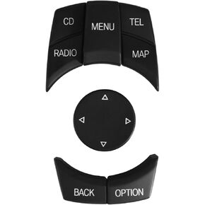 IDrive Multimedia Trims Control Button Cover Fits for BMW 2003-2015 1 3 5 X1 X5 X6 Series BMW E87 E90 E91 E92 E60 E84 E70 E71 E72 Replaces 6582 9240 956-C Menu Cap Knob Button (Black Model A)