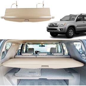 Cargo Cover for Toyota 4Runner 2010-2017 2018 2019 2020 2021 2022 2023 2024 Trunk Cover Without Any Gap Rear Trunk Security Cover Shielding Shade Car Accessory, Black