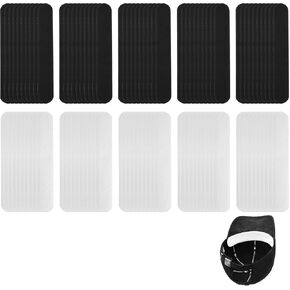 100 Pack Golf Hat Sweat Liner, Hat Liner Absorbent Sweat Pad, Disposable Hat Sweat Sticker for Men Baseball Black, White