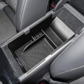 منظم وحدة التحكم المركزية EDBETOS 2025 Camry متوافق مع Toyota Camry 2025 LE/SE/XLE/XSE صندوق تخزين مسند الذراع الداخلي لدرج إدخال صينية الملحقات الثانوية، صينية وحدة التحكم الوسطى، زخرفة حمراء