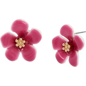 Betsey Johnson Womens Tropical Flower Stud Earrings