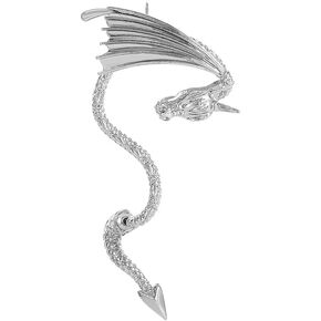Vintage Dragon Ear Cuff Wrap Earrings Unique Chic Punk Gold Ancient Dragon Wrap Around Alloy Statement Earrings Party Cosplay Jewelry for Women Men