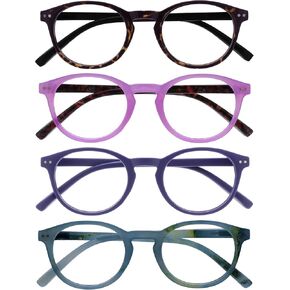 OPULIZE Zen Reading Glasses Cool Round Frame Spring Hinges Scratch Resistant Mens Womens