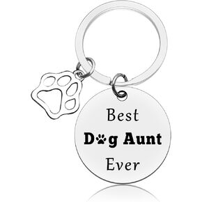 Funny Aunt Gifts Keychain Dog Lover Gift Aunt Birthday Gifts Auntie Gifts Dog Aunt Jewelry Gift Pet Lovers Gift for Auntie Aunt Gifts from Niece Mother's Day Gifts for Aunt Best Aunt Ever Gifts