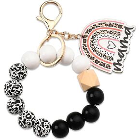 Sisadodo Mothers Day Gifts for Mom Beaded Keychains Bracelets for Women Mama Mom Christmas Birthday Gifts from Daughter Son in Kuwait