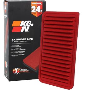 K&N Engine Air Filter: Extended Life 24,000 Mile Replacement Air Filter: Compatible with 2001-2014 Toyota/Lexus (Kluger, Highlander, Camry, Sienna, Alphard, Solara, Wisdom, ES300, RX 300), KNX-2260