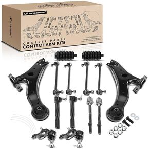 A-Premium Set of 14, Front Lower Control Arm, Lower Ball Joint, Inner Outer Tie Rod End, Front & Rear Sway Bar Link, Compatible with Toyota Highlander 2001 2002 2003, AWD Only