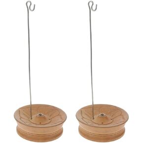 Cabilock 2pcs Incense Plate Incense Holders Table Incense Burner Incense Rope Hanger Incense Rope Stand Incense Rope Burner Incense Burner Table Decoration to Weave Coat Hanger Wood