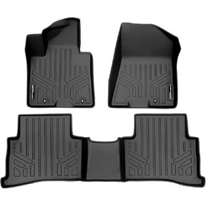 SMARTLINER Custom Fit All Weather Floor Mats 2 Row Liner Set Black Compatible with 2020-2021 Hyundai Tucson