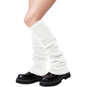 v28 Leg Warmers – 20" Women Girls Knit Soft Socks for Warm,Aerobics Balet Fitness Yoga Y2K Casual,Available in 1/2/3 Pairs