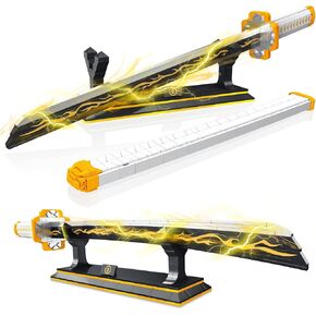 Swords Compatible with Lego, Cosplay Kanroji Mitsuri Sword with Scabbard and Stand, Katana Building Set, Gift for Anime Fans (780 Pcs)