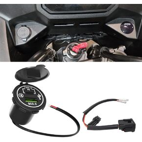 Quick Charge USB Type-C PD Port Kit with Connector Compatible with Honda Transalp XL750 (2023 - Current)