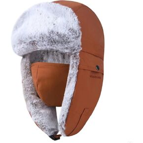 GADIEMKENSD Winter Trapper Hat with Ear Flap Chin Strap and Windproof Mask