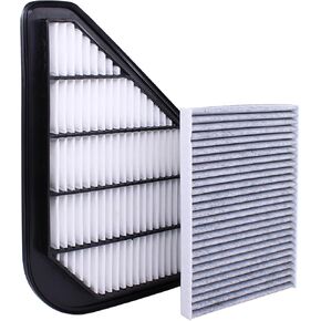 NewYall 3.6L Engine Air Filter and Cabin Air Filter with Activated Carbon Set for Buick Enclave Chevrolet Traverse GMC Acadia 2007-2017