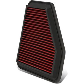 DNA Motoring AFPN-010-RD Clean Air Washable Drop In Panel Air Filter Enhance Engine Performance [Compatible with 07-17 Toyota Camry 4 Cyl / 09-15 Venza 4-Cyl]