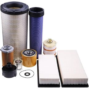 Solarhome 1000 Hours Filter Kit Compatible with CAT 236D 242D 246D 259D 279D 289D 299D 299D2 262D 272D 272D2 257D 277D 287D 297D 297DXHP 297D2 297D2XHP