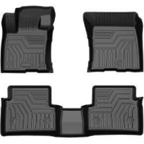Mixsuper Custom Fit Floor Mats for Ford Bronco Sport 2024 2023 2022 2021, All Weather Floor Liners Front and Rear Row Set Black