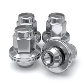 White Knight M14 x 1.50 Thread Lug Nut for Toyota Land Cruiser/Sequoia/Tundra, Lexus LX570 / LX470, Solid Piece (Black Chrome) Factory Style Duplex Long Mag with Washer, 5309DL-24AM (24 Pack)