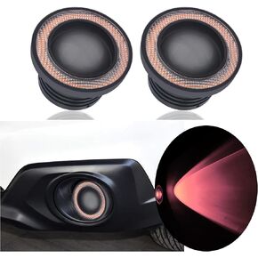 2PCS Angel Eye Halo Fog Lights for Cars,Multi-Color LED Fog Lights Assembly with COB Aperture for Car Lighting,Daytime Running Light Bulb Fits Car Truck SUV(White)