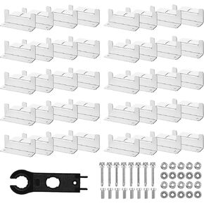 Konohan 10 Set Solar Panel Mounting Brackets Z Bracket Aluminum Solar Panel Mounting Brackets Kit with Nuts and Bolts for RV, Boat, Wall, Caravans, Yacht and Other Gird Installation