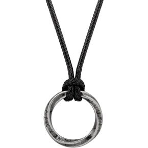 HAQUIL Viking Runes Necklace, Retro Vintage Stainless Steel Norse Rune Coin Talisman Pendant, Faux Leather Cord, Viking Jewelry Gift