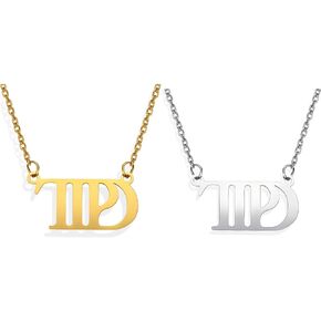 2 Music TTPD Necklaces, Men's and Women's Stainless Steel English Letter Necklaces for Music Singers Music Lovers