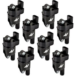 Mishimoto Ignition Coil, Compatible with GM LS2/LS3/LS4/LS7/LS9 (Round), Set of 8
