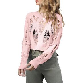 Womens Halloween Gothic Sheer Mesh Sexy Crop Sweaters y2k Long Sleeve See Through Crochet Knit Pullover Tops