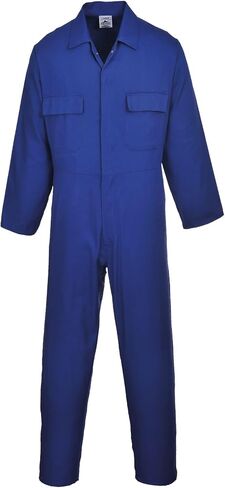 Portwest S999 Men's Euro Workwear Polycotton Coverall Boiler Suit Overall Royal Blue, Medium in Saudi Arabia
