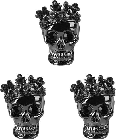 VICASKY مشابك تهوية رأس جمجمة، 3 قطع موزع معطر هواء للسيارة، مشبك تهوية سحري لتزيين السيارات الداخلية، موزع روائح السيارة اللامعة in Kuwait