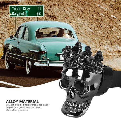 VICASKY مشابك تهوية رأس جمجمة، 3 قطع موزع معطر هواء للسيارة، مشبك تهوية سحري لتزيين السيارات الداخلية، موزع روائح السيارة اللامعة in Kuwait