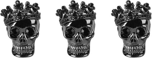 VICASKY مشابك تهوية رأس جمجمة، 3 قطع موزع معطر هواء للسيارة، مشبك تهوية سحري لتزيين السيارات الداخلية، موزع روائح السيارة اللامعة in Kuwait