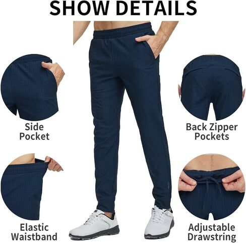 Men's Jogger Pants with Pockets Lightweight Running Sweatpants Quick Dry Pants for Men Drawstring in Saudi Arabia