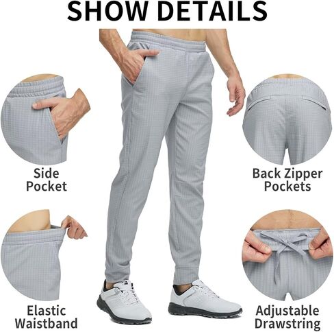 Men's Jogger Pants with Pockets Lightweight Running Sweatpants Quick Dry Pants for Men Drawstring in Saudi Arabia