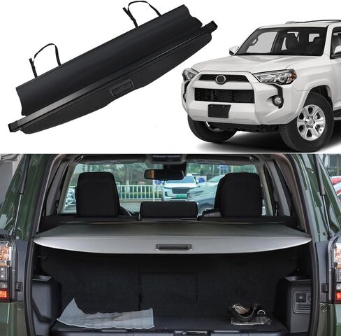 Cargo Cover for Toyota 4Runner 2010-2017 2018 2019 2020 2021 2022 2023 2024 Trunk Cover Without Any Gap Rear Trunk Security Cover Shielding Shade Car Accessory, Black in Kuwait