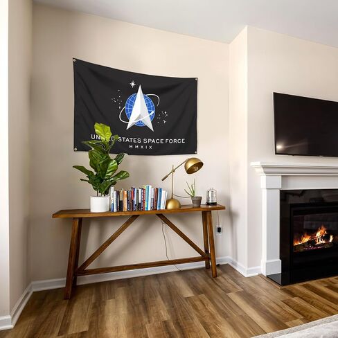 Sixord الولايات المتحدة الأمريكية قوة الفضاء علامة نسيج الفنون الوطنية 3 × 5FT يمكن استخدامها للمدرسة، غرفة المعيشة، غرفة النوم، ديكور المنزل، مكتب، الفن التسامي جدار الديكور in Saudi Arabia